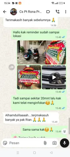 Testimonial Papan Bunga meikarta